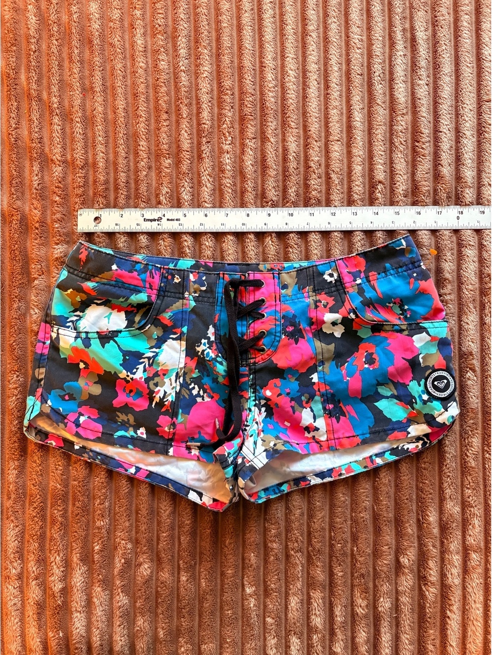 Y2K Roxy Floral Print Board Booty Shorts Booties #12